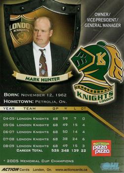 2009-10 Action London Knights (OHL) #23 Mark Hunter Back