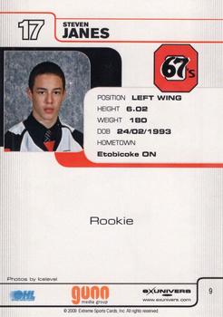 2009-10 Extreme Ottawa 67's (OHL) #9 Steven Janes Back