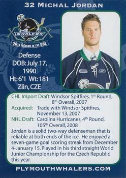 2009-10 Plymouth Whalers (OHL) #13 Michal Jordan Back