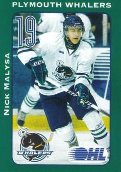 2009-10 Plymouth Whalers (OHL) #18 Nick Malysa Front