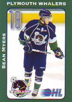 2009-10 Plymouth Whalers (OHL) #22 Sean Myers Front