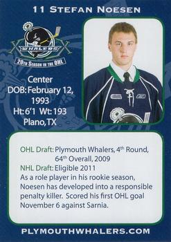 2009-10 Plymouth Whalers (OHL) #24 Stefan Noesen Back