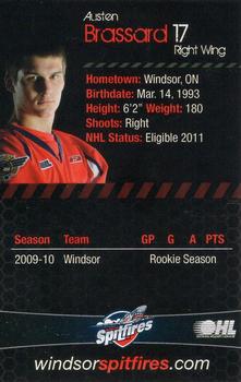2009-10 Windsor Spitfires (OHL) #NNO Austen Brassard Back