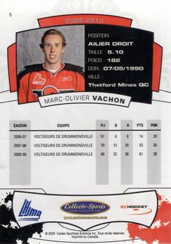2009-10 Extreme Drummondville Voltigeurs (QMJHL) #5 Marc-Olivier Vachon Back