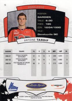 2009-10 Extreme Drummondville Voltigeurs (QMJHL) #13 Antoine Tardif Back