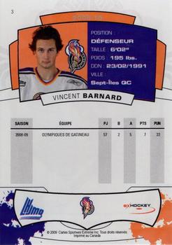 2009-10 Extreme Gatineau Olympiques (QMJHL) #3 Vincent Barnard Back