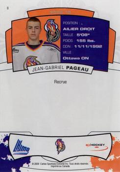 2009-10 Extreme Gatineau Olympiques (QMJHL) #8 Jean-Gabriel Pageau Back