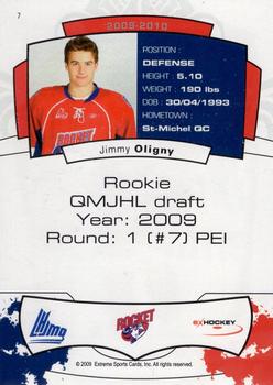 2009-10 Extreme Prince Edward Island Rocket (QMJHL) #7 Jimmy Oligny Back