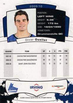 2009-10 Extreme Saint John Sea Dogs (QMJHL) #11 Olivier Ouellet Back