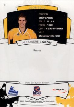 2009-10 Extreme Victoriaville Tigers (QMJHL) #3 Alexandre Tardif Back