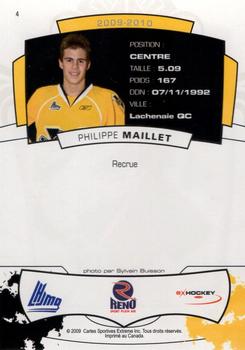 2009-10 Extreme Victoriaville Tigers (QMJHL) #4 Philippe Maillet Back
