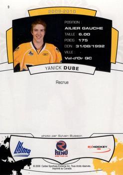 2009-10 Extreme Victoriaville Tigers (QMJHL) #9 Yanick Dube Back