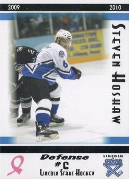 2009-10 Blue Line Booster Club Lincoln Stars (USHL) #6 Steven Hoshaw Front