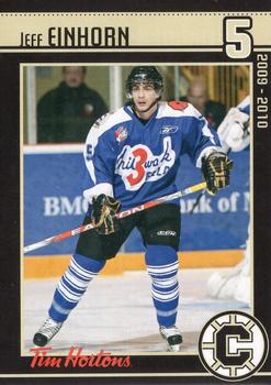 2009-10 Chilliwack Bruins (WHL) #NNO Jeff Einhorn Front