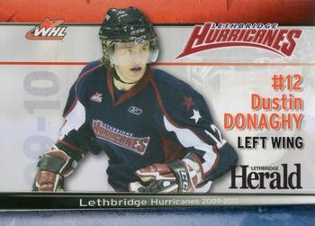 2009-10 Lethbridge Herald Lethbridge Hurricanes (WHL) #NNO Dustin Donaghy Front