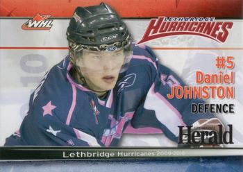 2009-10 Lethbridge Herald Lethbridge Hurricanes (WHL) #NNO Daniel Johnston Front