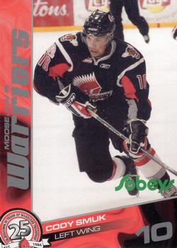 2009-10 Sobeys Moose Jaw Warriors (WHL) #NNO Cody Smuk Front