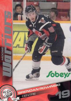 2009-10 Sobeys Moose Jaw Warriors (WHL) #NNO Brendan Rowinski Front