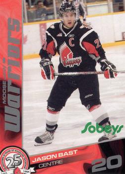 2009-10 Sobeys Moose Jaw Warriors (WHL) #NNO Jason Bast Front