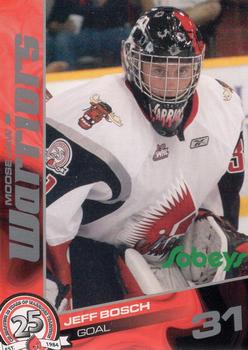 2009-10 Sobeys Moose Jaw Warriors (WHL) #NNO Jeff Bosch Front