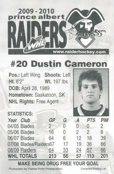 2009-10 Prince Albert Raiders (WHL) #NNO Dustin Cameron Back