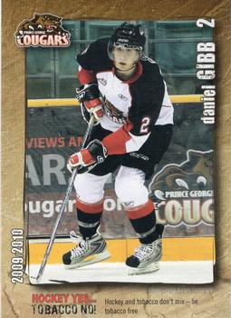 2009-10 Tobacco Prevention Prince George Cougars (WHL) #NNO Daniel Gibb Front