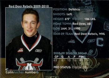2009-10 Red Deer Rebels (WHL) #6 Colin Archer Back