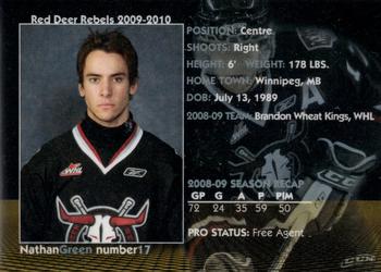 2009-10 Red Deer Rebels (WHL) #15 Nathan Green Back
