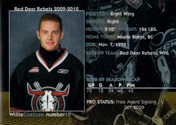 2009-10 Red Deer Rebels (WHL) #17 Willie Coetzee Back