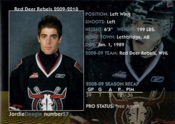 2009-10 Red Deer Rebels (WHL) #21 Jordie Deagle Back