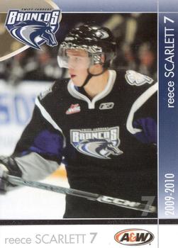 2009-10 Swift Current Broncos (WHL) #NNO Reece Scarlett Front