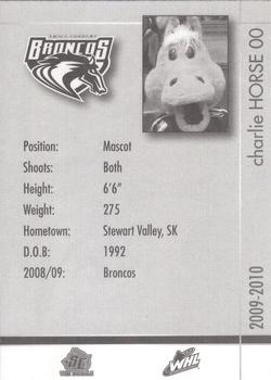 2009-10 Swift Current Broncos (WHL) #NNO Charlie Horse Back