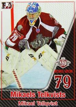 2010-11 Riga Dynamo (KHL) #3 Mikael Tellqvist Front