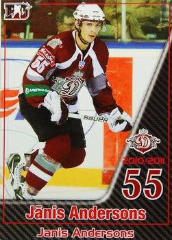 2010-11 Riga Dynamo (KHL) #21 Janis Andersons Front