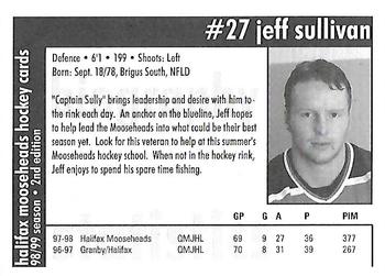 1998-99 Halifax Mooseheads (QMJHL) Second Edition #5 Jeff Sullivan Back