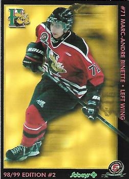 1998-99 Halifax Mooseheads (QMJHL) Second Edition #9 Marc-Andre Binette Front
