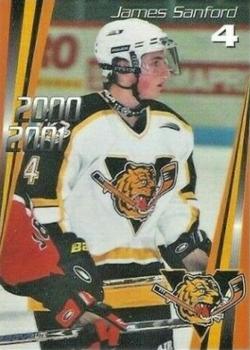 2000-01 Cartes, Timbres et Monnaies Sainte-Foy Victoriaville Tigres (QMJHL) #1 James Sanford Front