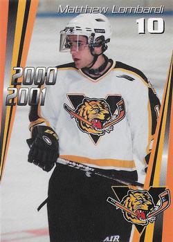2000-01 Cartes, Timbres et Monnaies Sainte-Foy Victoriaville Tigres (QMJHL) #3 Matthew Lombardi Front