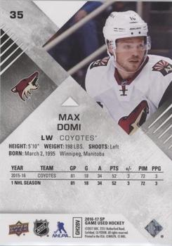 2016-17 SP Game Used - Rainbow Player Age #35 Max Domi Back