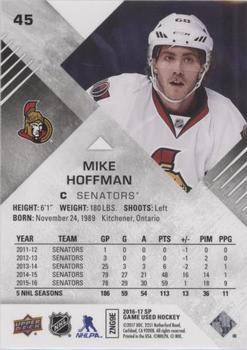 2016-17 SP Game Used - Rainbow Player Age #45 Mike Hoffman Back