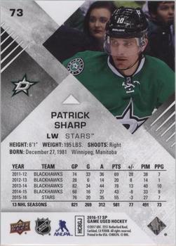 2016-17 SP Game Used - Rainbow Player Age #73 Patrick Sharp Back