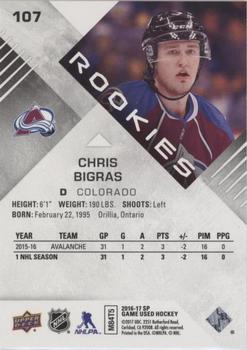 2016-17 SP Game Used - Rainbow Player Age #107 Chris Bigras Back