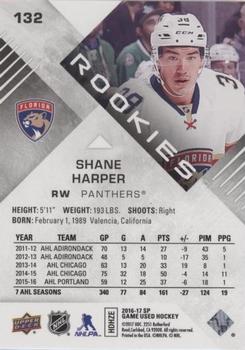 2016-17 SP Game Used - Rainbow Player Age #132 Shane Harper Back