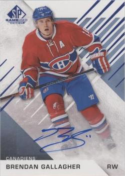 2016-17 SP Game Used - Blue Autographs #76 Brendan Gallagher Front