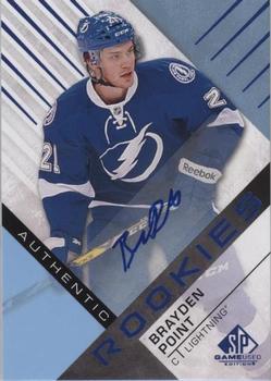 2016-17 SP Game Used - Blue Autographs #176 Brayden Point Front