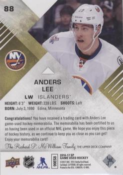 2016-17 SP Game Used - Gold Material #88 Anders Lee Back
