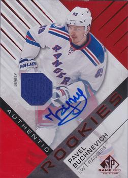 2016-17 SP Game Used - Red Autograph Material #187 Pavel Buchnevich Front