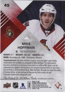 2016-17 SP Game Used - Red Autograph Material Spectrum Premium #45 Mike Hoffman Back