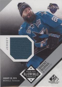 2016-17 SP Game Used - 2016 All-Star Skills Fabrics #AS-BU Brent Burns Front