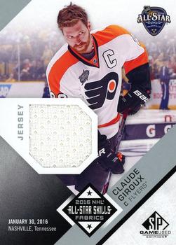 2016-17 SP Game Used - 2016 All-Star Skills Fabrics #AS-CG Claude Giroux Front